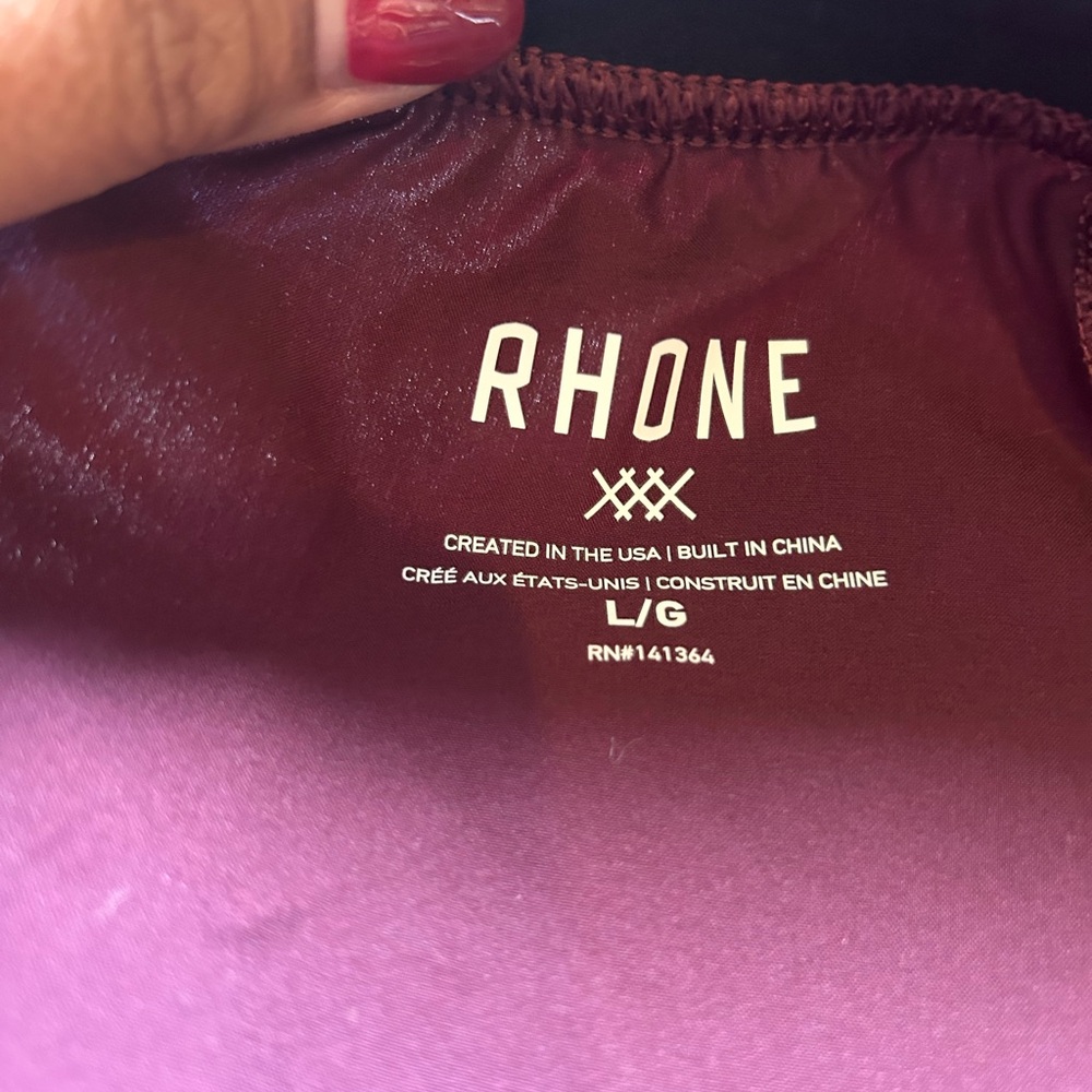 RHONE Athletic Shorts in Burgundy, Blue, and Beige - Picture 8 of 11
